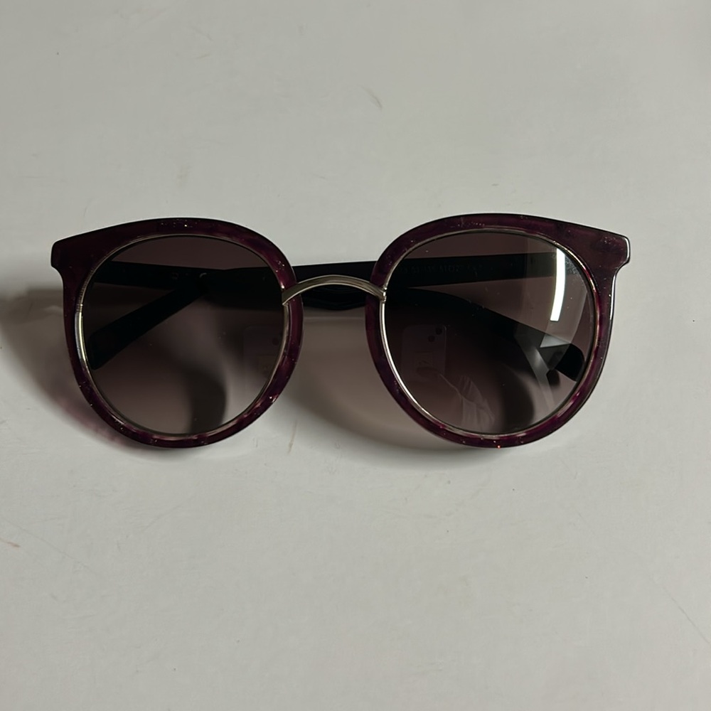 Balmain Burgundy and Gold Sunglasses